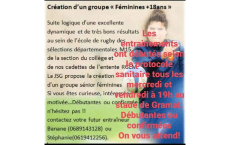 Les seniors Filles en formation