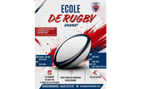 Ecole de rugby, la rentrée se prépare !